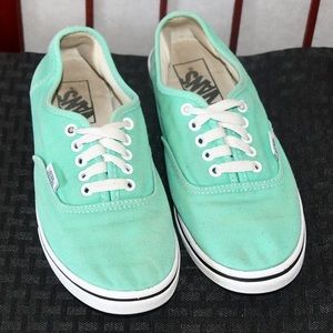 Mint green VANS authentic lo pro sneakers